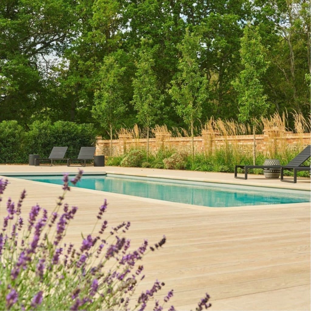 Hampshire Lodge Swimming Pool, Outside Design, Garden Designer UK